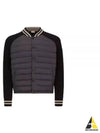 Padded cotton cardigan black - MONCLER - BALAAN 2