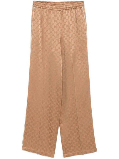 GG jacquard wide pants camel - GUCCI - BALAAN 2