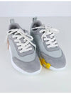 Bouncing Mesh Suede Goatskin Low Top Sneakers Gris Temperance - HERMES - BALAAN 6