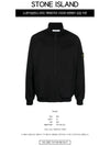 Stretch Technical Fleece Nylon Bomber Jacket Black - STONE ISLAND - BALAAN 3