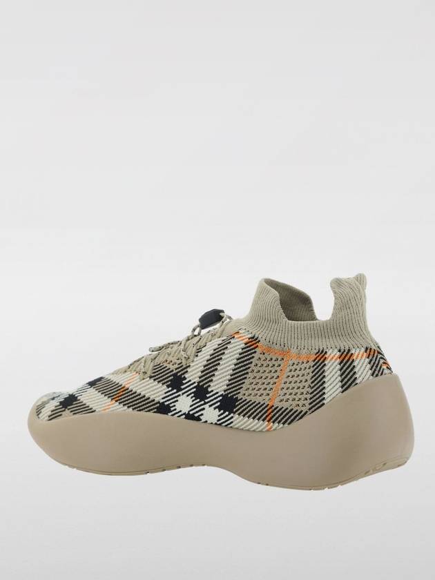 Check Knit Neptune Low Top Sneakers Sand - BURBERRY - BALAAN 4