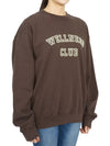 Wellness Club Flock Crew Neck Cotton Sweatshirt Brown - SPORTY & RICH - BALAAN 4