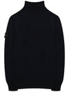 Patch turtleneck black kids knit 7316503A4 V0029 - STONE ISLAND - BALAAN 2