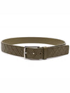 Intrecciato Leather Belt Mud - BOTTEGA VENETA - BALAAN 4