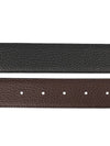 Reversible Gancini Leather Belt Dark Brown Black - SALVATORE FERRAGAMO - BALAAN 5