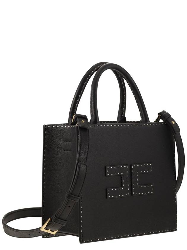 Small tote with contrast stitching - ELISABETTA FRANCHI - BALAAN 4