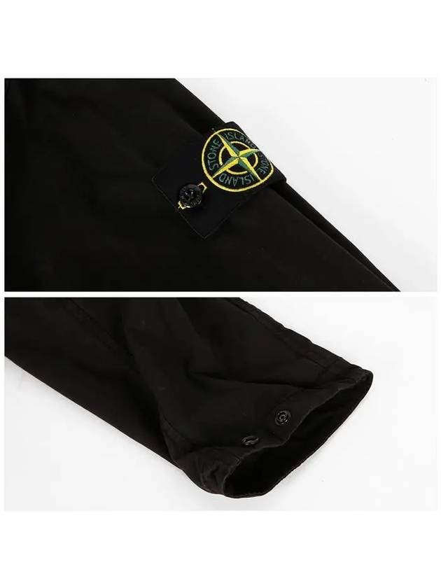 Supima Cotton Twill Stretch-TC Jacket Black - STONE ISLAND - BALAAN 7