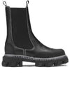 Cleated Mid Chelsea Boots Black - GANNI - BALAAN 2