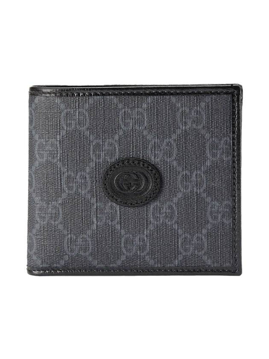 Interlocking G Coin Ring Wallet Black - GUCCI - BALAAN.