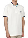 Logo Patch Short Sleeve Cotton Polo Shirt White - KENZO - BALAAN 4