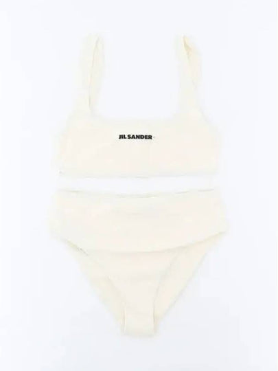 Logo Print Square Neck Bikini Ecru - JIL SANDER - BALAAN 2