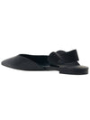 Leather Slingback Flat Black - SALVATORE FERRAGAMO - BALAAN 4