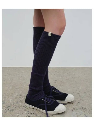 KNIT OVER KNEE SOCKS NAVY - BENSIMON - BALAAN 1