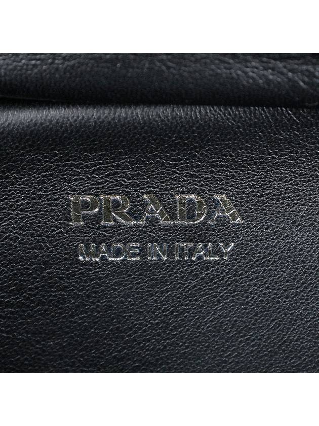 Logo Odette Leather Mini Shoulder Bag Black - PRADA - BALAAN 10