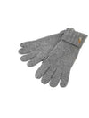 Embroidered Pony Logo Wool Gloves Grey - POLO RALPH LAUREN - BALAAN.