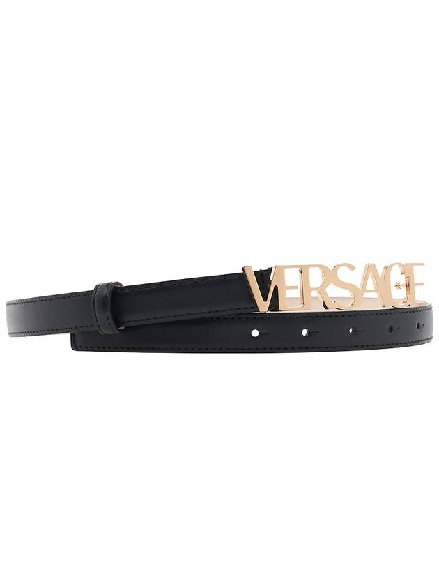 Logo Leather Belt Black - VERSACE - BALAAN 4