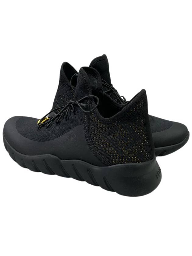 mesh low top sneakers black - FENDI - BALAAN.