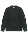 Full Rib Crew Neck Knit Top Black - CP COMPANY - BALAAN 2