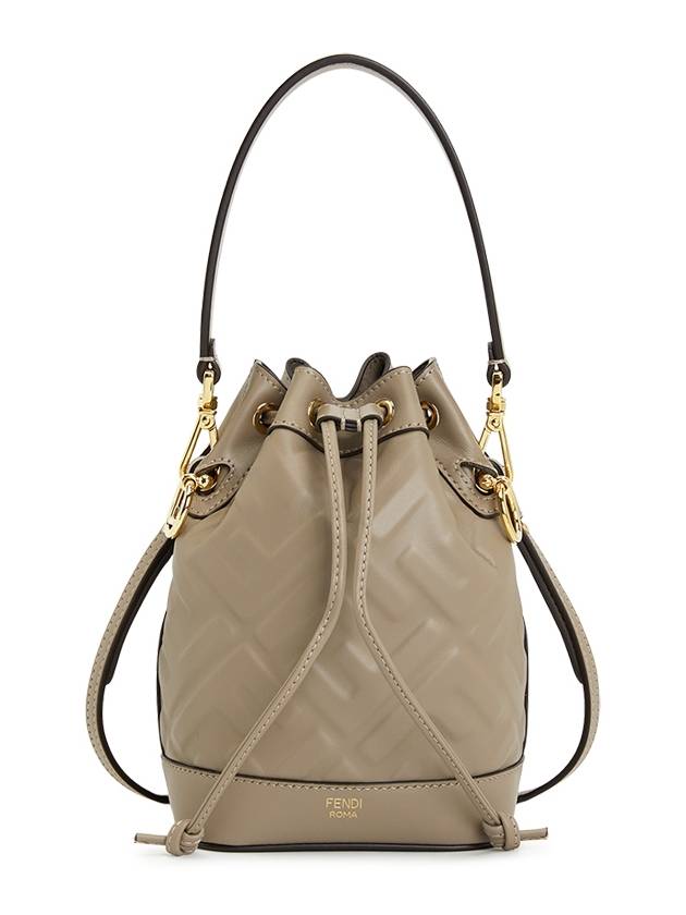 Mon Tresor FF Motif Leather Mini Bag Grey - FENDI - BALAAN 2