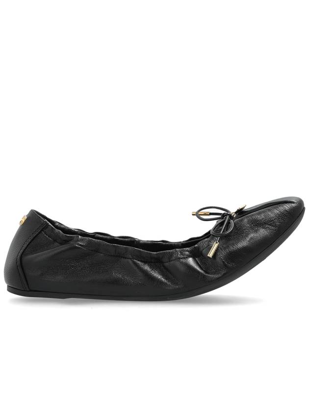 FERRAGAMO Leather Ballet Flats Joelle, Women's, Black - SALVATORE FERRAGAMO - BALAAN 1