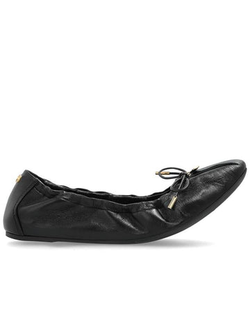 FERRAGAMO Leather Ballet Flats Joelle, Women's, Black - SALVATORE FERRAGAMO - BALAAN 1