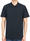 Bronn Cotton Short Sleeve PK Shirt Navy - THEORY - BALAAN.