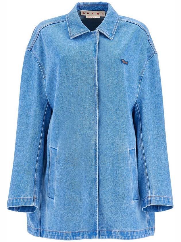 "oversized organic denim jacket - MARNI - BALAAN 1