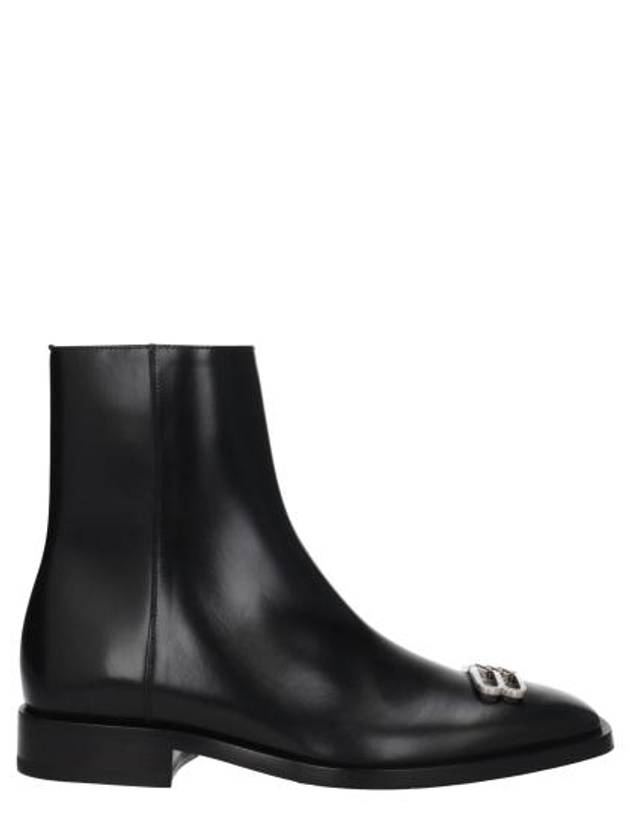 BB Icon Leather Ankle Boots Black - BALENCIAGA - BALAAN 2