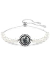 Swan Crystal Pearl Rhodium Plated Bracelet Grey - SWAROVSKI - BALAAN 3