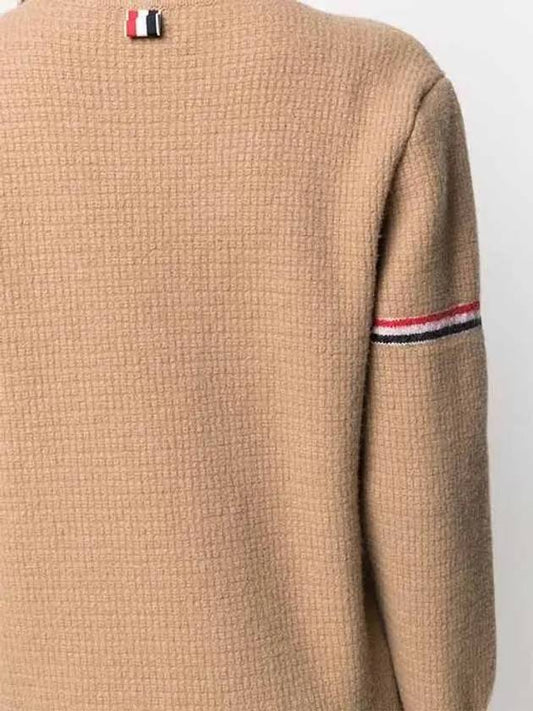 Women s Arm Banding Overwashing Cashmere Turtleneck Knit Camel FKA328A Y1501 275 - THOM BROWNE - BALAAN 2