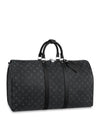 Keepall 55 Bandouliere Monogram Eclipse Duffel Bag Black - LOUIS VUITTON - BALAAN 7