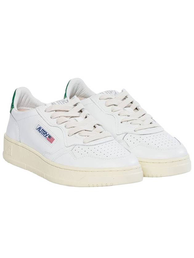 Medalist Green Tab Leather Low Top Sneakers White - AUTRY - BALAAN 3