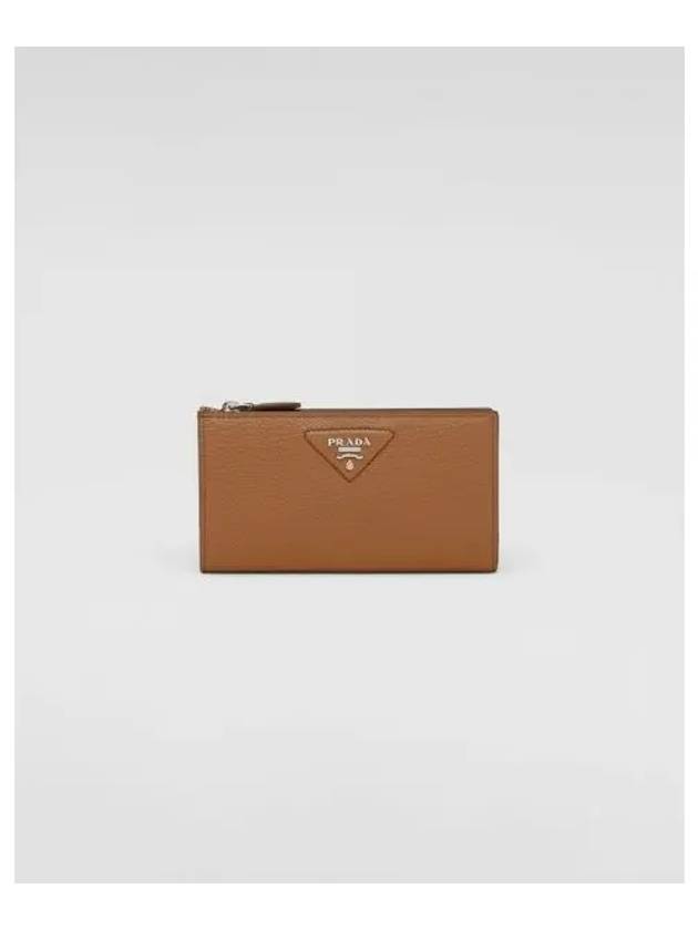 Leather Medium Wallet Caramel - PRADA - BALAAN 2