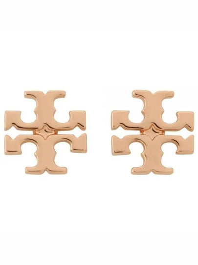 Logo Stud Earrings Rose Gold - TORY BURCH - BALAAN 2