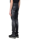 Stretch Cotton Leaf Effect Jeans Black - DSQUARED2 - BALAAN 3