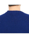 Men’s Merino Wool Knit Top Blue - TEN C - BALAAN 8