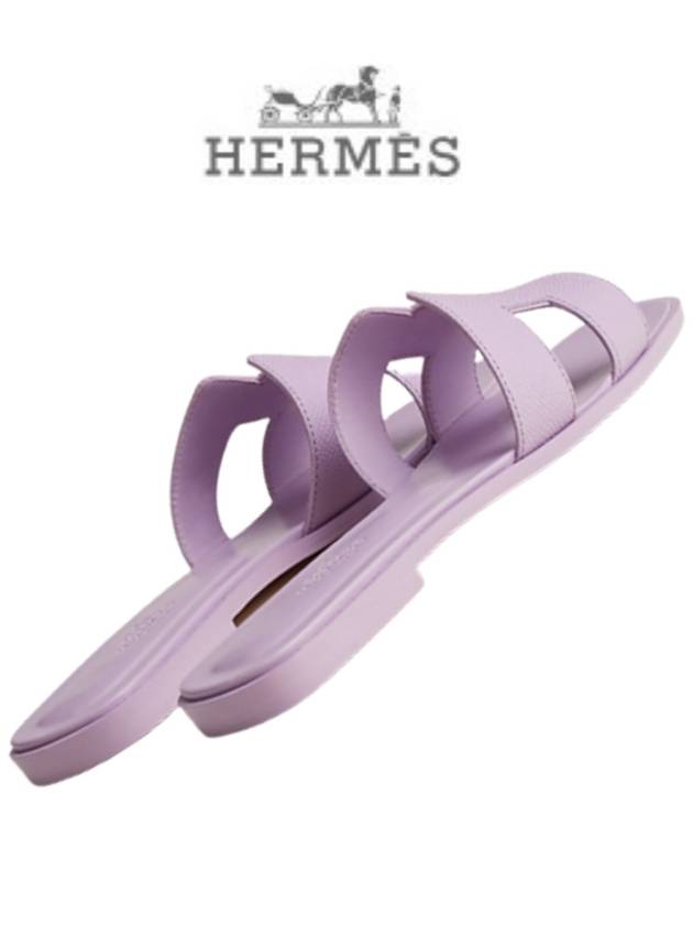 Oran Sandals Slippers Purple - HERMES - BALAAN.