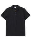 Men's Eddie Collar Short Sleeve Polo Shirt Black - BURBERRY - BALAAN 2