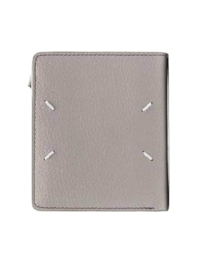 Four-Stitch Leather Half Wallet Grey - MAISON MARGIELA - BALAAN 1