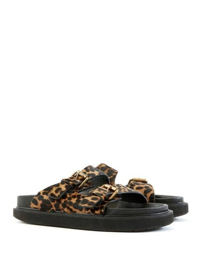 Isabel Marant Ladies Leopard Lennya Flat Sandals Brand Size 37 US Size 7 - ISABEL MARANT - BALAAN 2