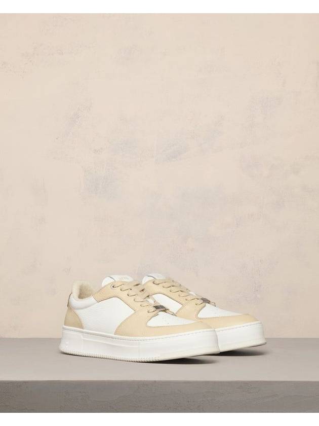 New Lace-Up Arcade Low-Top Sneakers Sand White - AMI - BALAAN 4