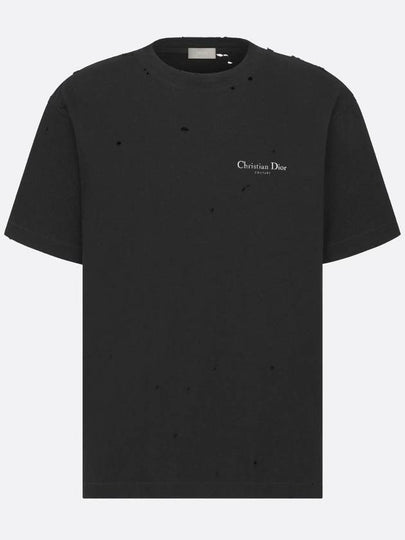 Couture Lettering Logo Short Sleeve T-Shirt Black - DIOR - BALAAN 2