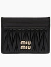 Matelasse Nappa Leather Card Wallet Black - MIU MIU - BALAAN 2