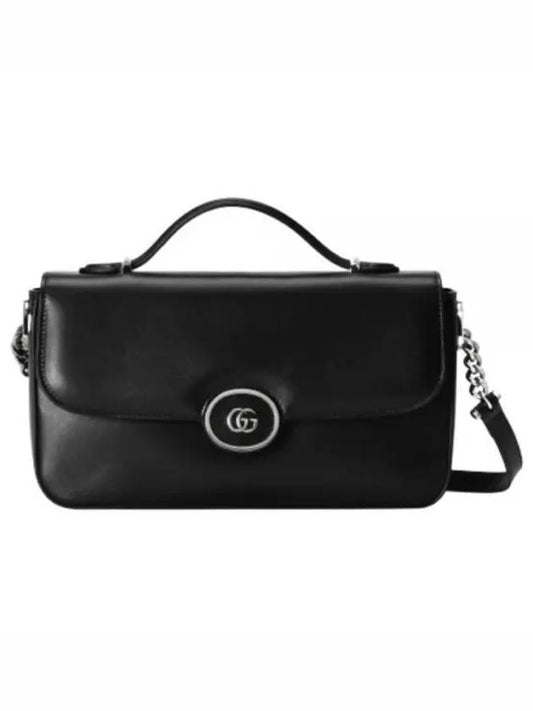 Petite GG Leather Small Shoulder Bag Black - GUCCI - BALAAN 2