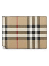 Men's Money Clip Vintage Check Money Clip Half Wallet Beige - BURBERRY - BALAAN 2