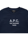 Women's Tina Logo Sweat Sweatshirt Navy - A.P.C. - BALAAN 4