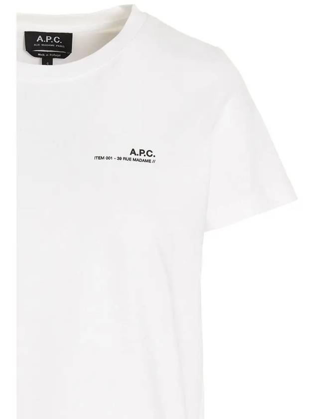 Item Logo Crew Neck Short Sleeve T-Shirt White - A.P.C. - BALAAN 5