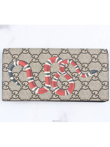 Snake long wallet brown - GUCCI - BALAAN 1