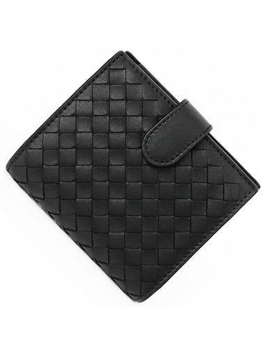 Intrecciato Half Wallet Black - BOTTEGA VENETA - BALAAN 1