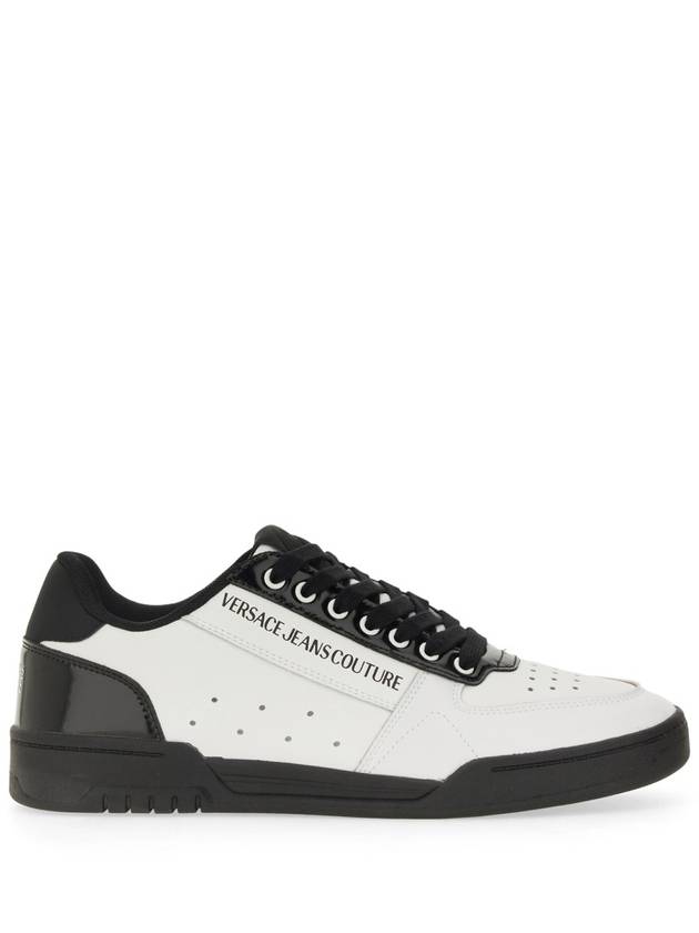 Jeans Couture Brooklyn Low Top Sneakers White Black - VERSACE - BALAAN 3